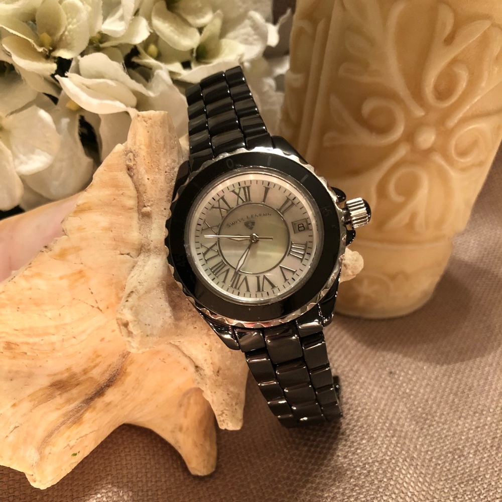 Swiss Legend Black Ceramic Ladies Watch